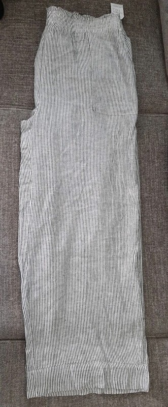 Time and Tru Women's Linen Blend Wide Leg Pants, Boho Retro Lagenlook, Sz XXL 20