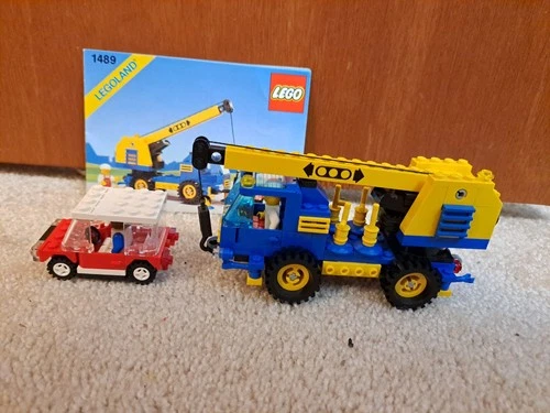 Lego 1489 Classic Town Wrecker MOBILE CAR CRANE Complete w/Instructions