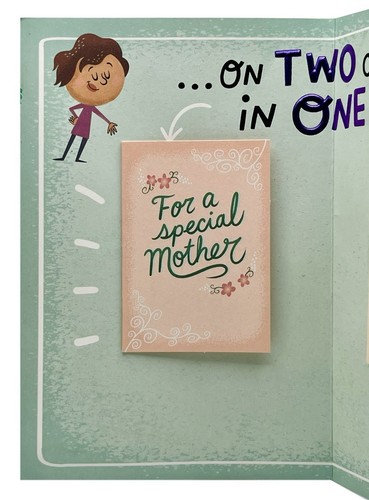 Mother’s Day Card From Us Funny Mini Cards Embossed Metallic Foil Hallmark NEW - Picture 4 of 14
