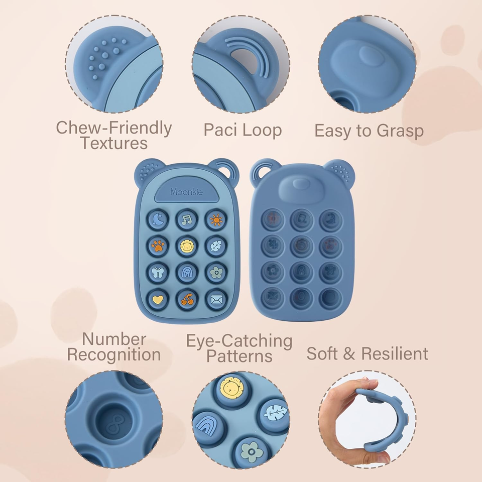 Set 5 Anelli Dentali In Silicone Per Bambini – Massaggiagengive A Forma Di Frutta, Morbidi E Sicuri
