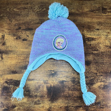 Frozen Elsa Blue Beanie Hat Cap Disney with Pom Pom