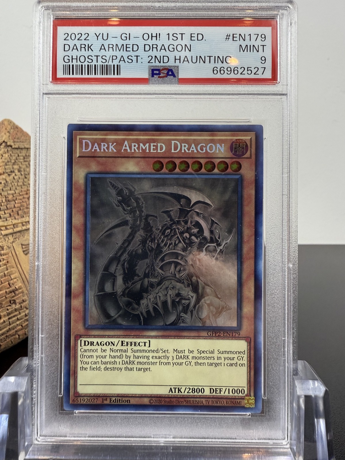 PSA 9 Dark Armed Dragon GFP2-EN179 Ghosts From The Past 2 Ghost Rare view 2