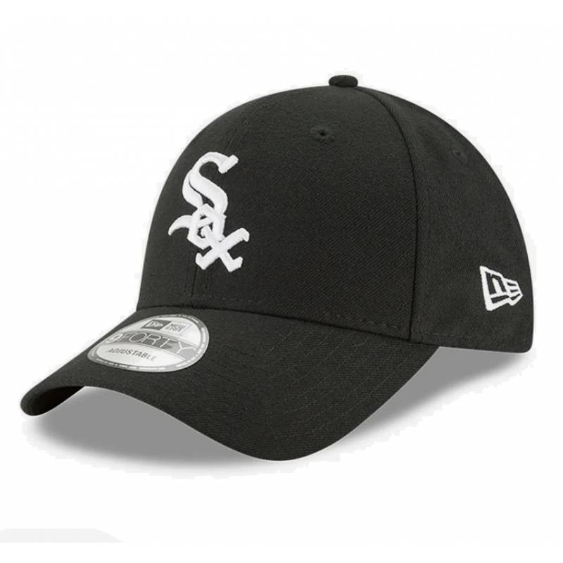 Casquette New Era 9FORTY noire Chicago White Sox anti-transpiration avec fermeture réglable