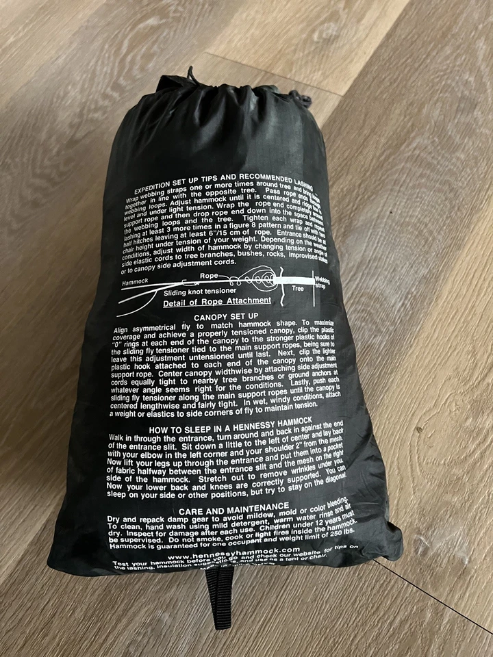 Hamaca Hennessy Expedition Asym Classic verde Foto 3 de 4