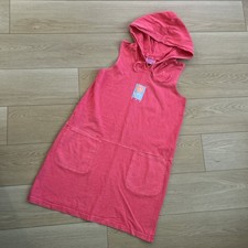 VTG Fresh Produce Pink 100% Cotton floral hooded midi Sun Beach Dress Size M