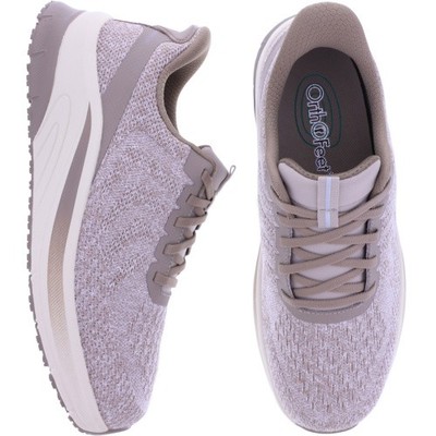 Orthofeet  | Tilos | Light-Khaki-Hellbraun | Hands-Free Schuhe mit Fersendämpfun