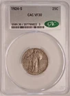 1924-S Standing Liberty 25c CACG CAC VF30