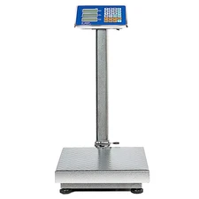 660lbs Weight Platform Computing Digital Floor Scale for Weighing Luggage Silver
