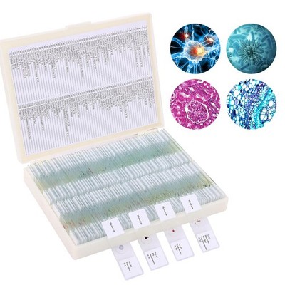 OOZSTAR 120 Microscope Slides with Specimens, Plant, 120pcs, Colorless 