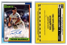 Trevor McDonald RC 1990 Topps Autograph 2025 Topps Update #90B2-TMC Giants