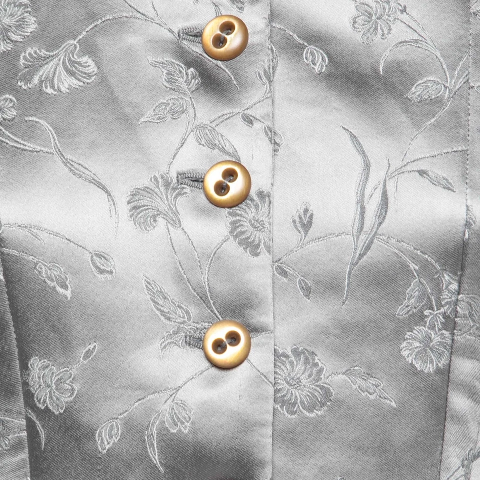 Куртка Emporio Armani серая с цветочной вышивкой на пуговицах спереди M - Изображение 3 из 4