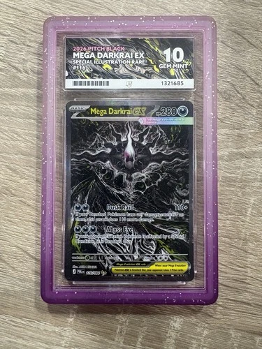 Pokemon Ace 10 Mega Darkrai Ex SIR Pitch Place Pokemon Card Perfect Sub Grades