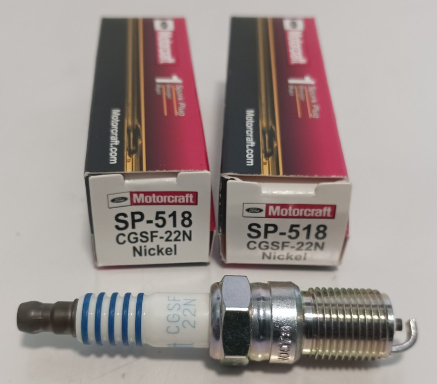 2X GENUINE FORD MOTORCRAFT OEM NOS SPARK PLUGS SP-518 CGSF-22N FREE SHIPPING
