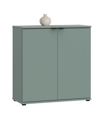 Kommode Wohnzimmerschrank Sideboard 2 Türen Salbeigrün matt 80 x 82 cm