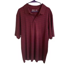 Cutter & Buck Striped Polo Shirt Mens XL CB DryTec Luxe Evaporative Cooling