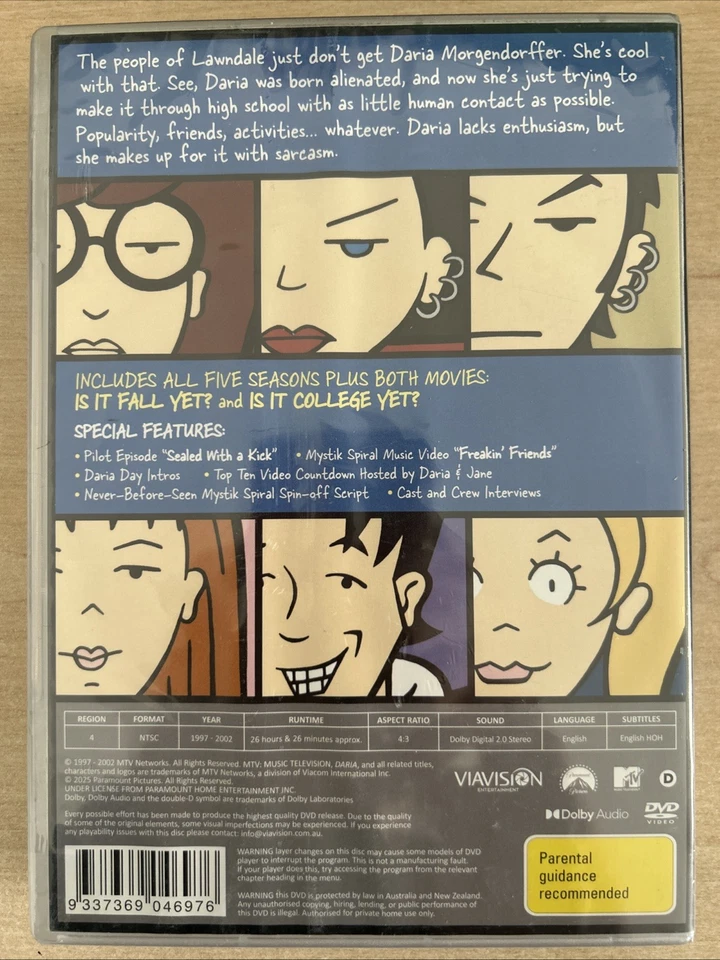 Daria : The Complete Animated Series (8xDVD Box Set) - UK Compatible - Immagine 2 di 2