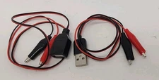 USB Male female to Power Clips Alligator Wire  Tester Power Cable, No Box 