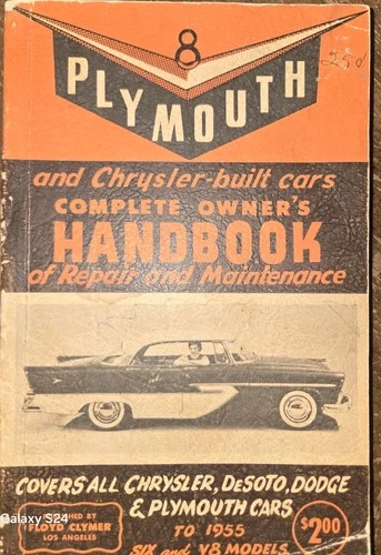 Chrysler Dodge Plymouth Desoto 1924-1955 Shop Repair Service Manual Engine Guide