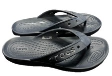 Crocs Iconic Comfort Navy Flip Flops Ladies Size 9- Men's Size 7