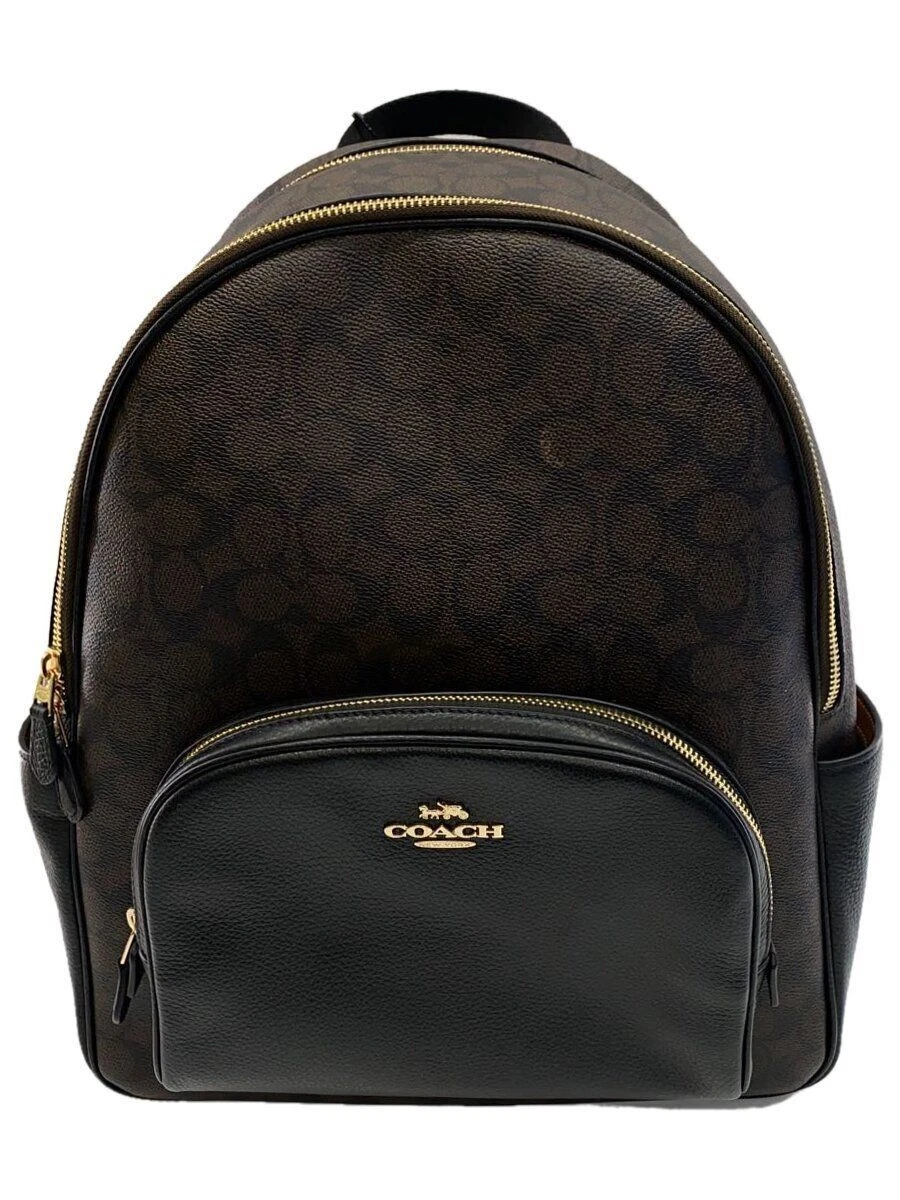 Zaino COACH cappotto grande firmato pelle marrone modello completo