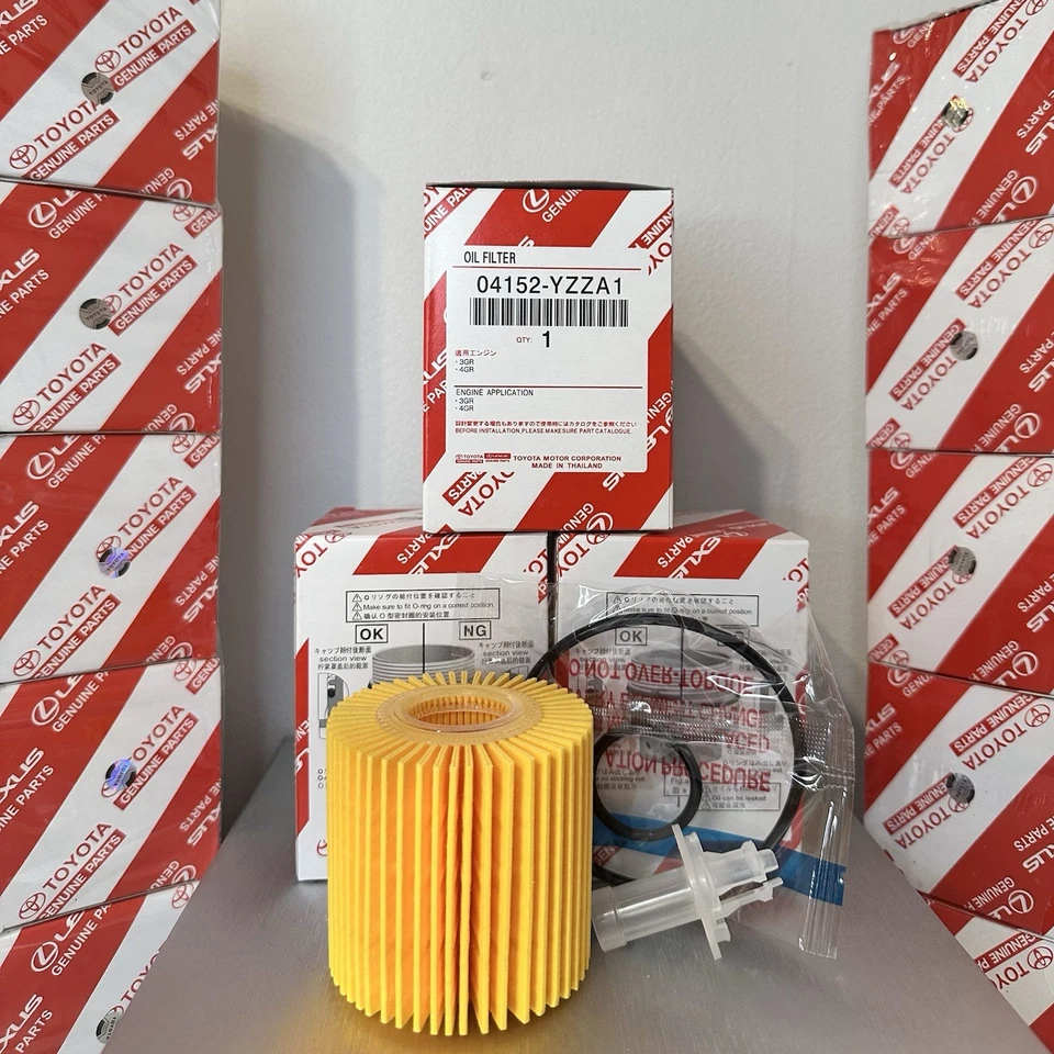 3x ELEMENTO CATRIDGE FILTRO ACEITE ORIGINAL TOYOTA / LEXUS 04152-YZZA1 Foto 3 de 4