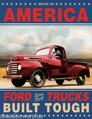 FORD　VintagePoster Vintage Replica Tin Metal Sign poster Ford Truck Built tough