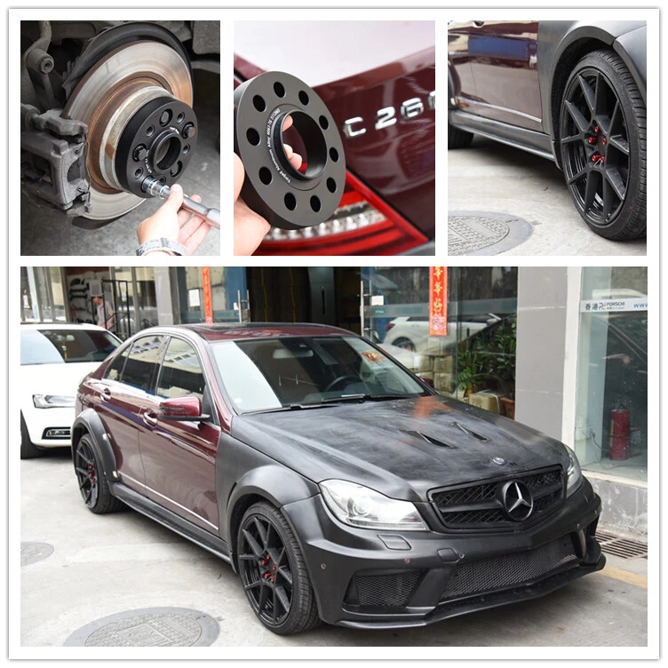 Separadores de rueda centrados en el cubo 5x112 CB66.5 para Mercedes Benz y Audi 35 mm par + pernos Foto 4 de 4