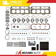 Head Gasket Set Head Studs Fit 02-04 Chevrolet GMC Buick Cadillac 4.8 & 5.3 OHV