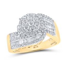 1CTW-DIA NK FLOWER HEAD FASHION RING