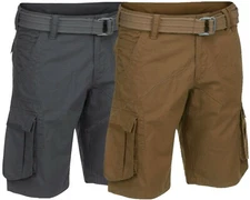 Mens Ex Store 100% Cotton Ripstop Cargo Combat Shorts 7 Pockets Zip Fly Pants