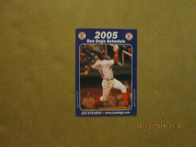Eastern League Portland Sea Dogs Vintage Circa 2005 Team Logo Pocket Schedule
