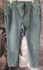 EXPRESS Women's Skinny Stretch High Rise 4 Way Hyper Stretch Gray Jeans sz 16 R