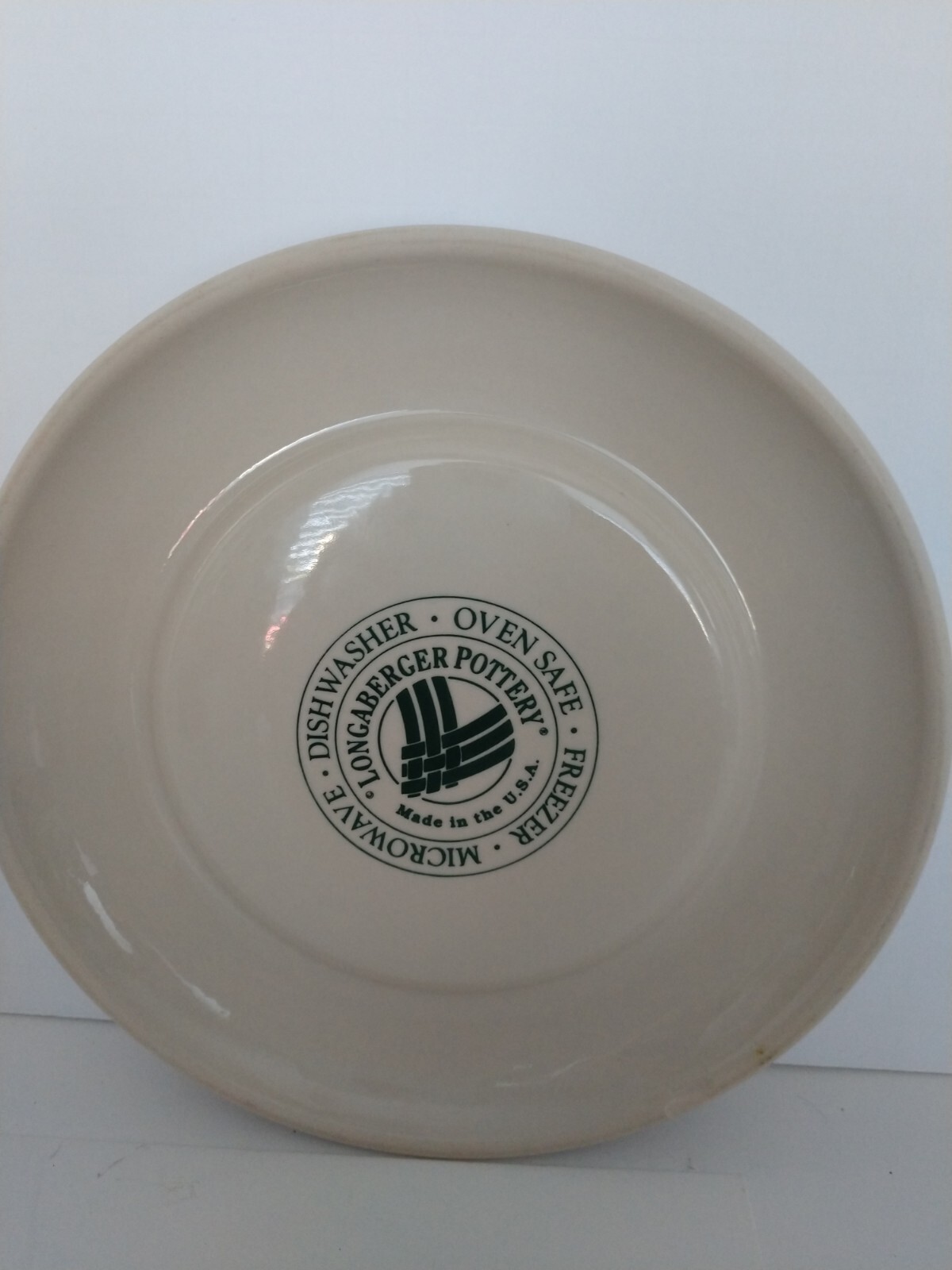 Longaberger Pottery Pillar Candle Holder 7" Diameter Takes 4" Candle