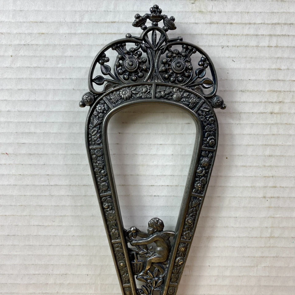 Lámpara antigua estilo victoriano chapada en plata acabado querubín ángel decorativa ¡ÚNICA EN SU CLASE!! Foto 2 de 4