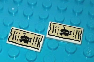 LEGO Lot of 2 TICKETS Submarine Bus Minifigure Tool 1x2 Spongebob Deep Sea Ocean