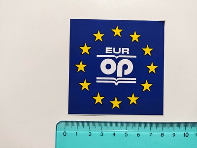 Adhesive Europe Eur Op Sticker Autocollant Aufkleber 80s Original | eBay