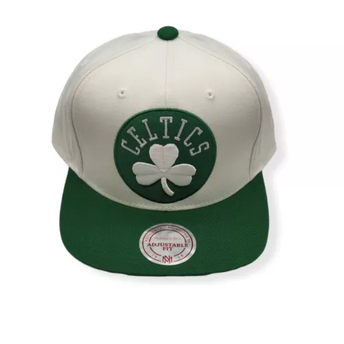 Mitchell & Ness Boston Celtics XL Logo 2Tone White/Green Adjustable Snapback