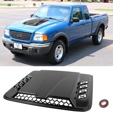 For Ford Ranger Hood Vents Scoop Bonnet Hood Air Flow Intake Cover Matte Black
