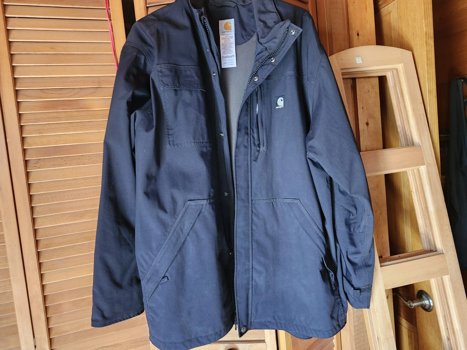 Outback Weather Proof Coat 2XL . Black. Medium length.