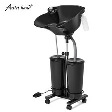 Portable Shampoo Unit Electric Pump 360 Rotation w/Sprayer,Drain Hose,2 Buckets
