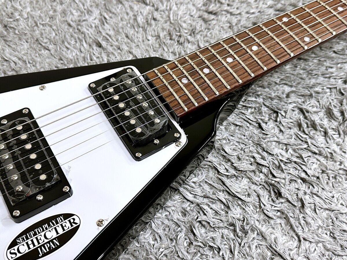 SCHECTER JAPAN ORIGINAL LINE OL-FV Black Flying V type SCHECTER JAPAN ORIGINAL LINE OL-FV Black Flying V type