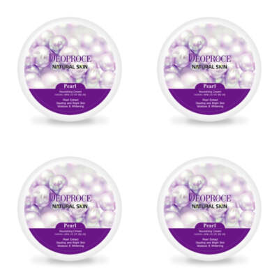 Deoproce Natural Skin Pearl Nourishing Cream 100g*4Pcs - FREE SHIPPING