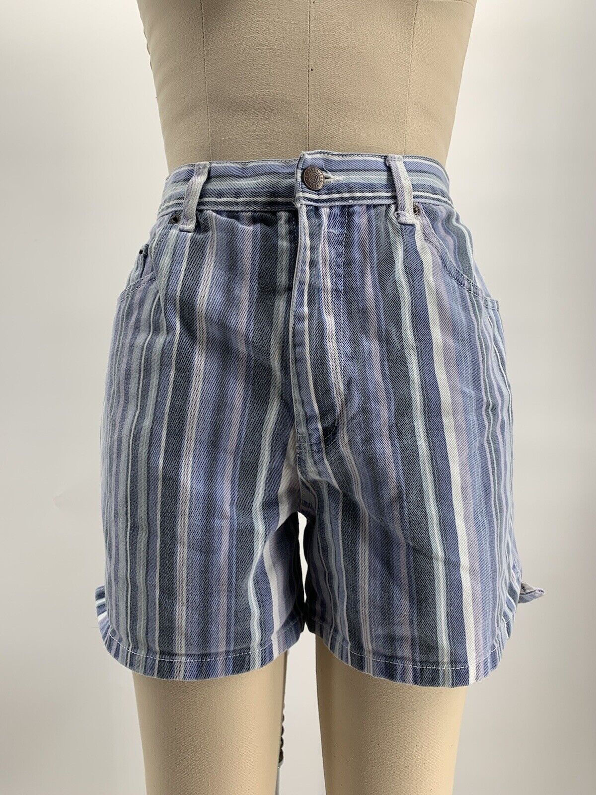 Vtg Bill Blass Women's Sz 12 Denim Mom Shorts Hig… - image 1
