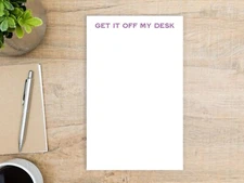 Personalized 5x8 Unlined Notepad - Font and Color Options