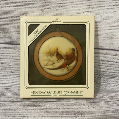 Hallmark Ornament Christmas Wildlife Series Ring Necked Pheasant 1984 Holiday