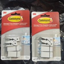 Command Strips Spring, 8 Clips W/10 Strips (2 Sealed packs)