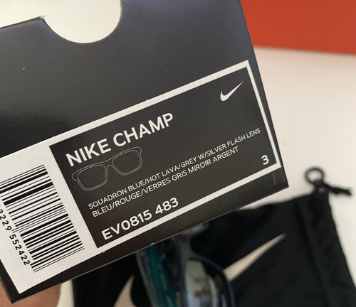 NIB YOUTH NIKE CHAMP Sport Sunglasses Blue 100% UVA & UVB - Picture 6 of 6