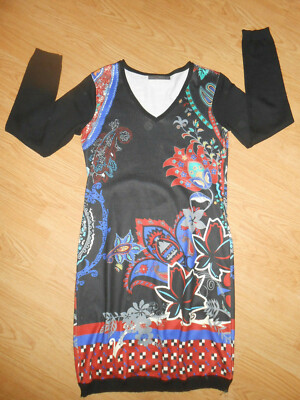 Robe 101 Idées - Taille M/L - Multicolore, Longueur Midi - Occasion Très Bon état Peu Portée