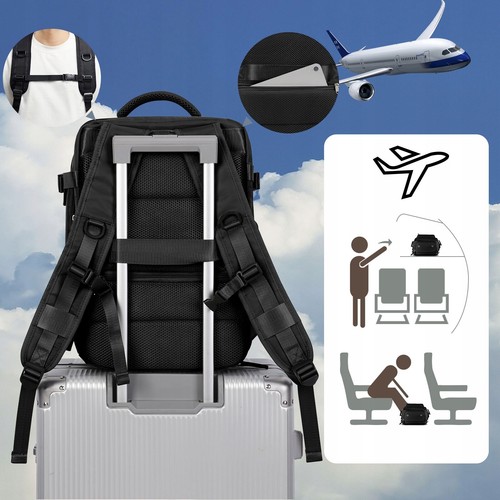 USB Business-Rucksack Reisetasche Boardgepäck Kabinengepäck Handgepäck Ryanair - Bild 14 von 14