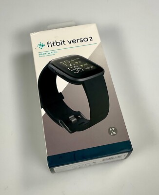 Fitbit Versa 2 Fitness Smartwatch - Activity Tracker - Black (FB507BKBK) - NEW